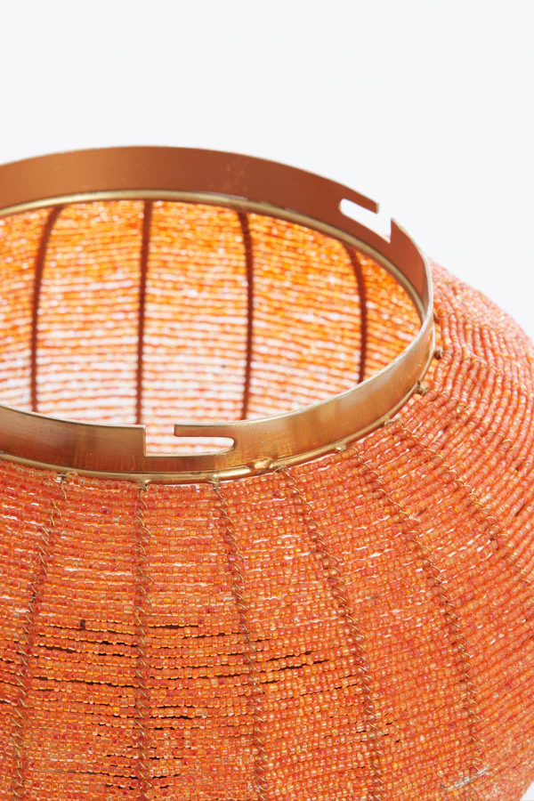 Hanging lamp 33x38 cm CETARA beads orange+bronze - Image 3