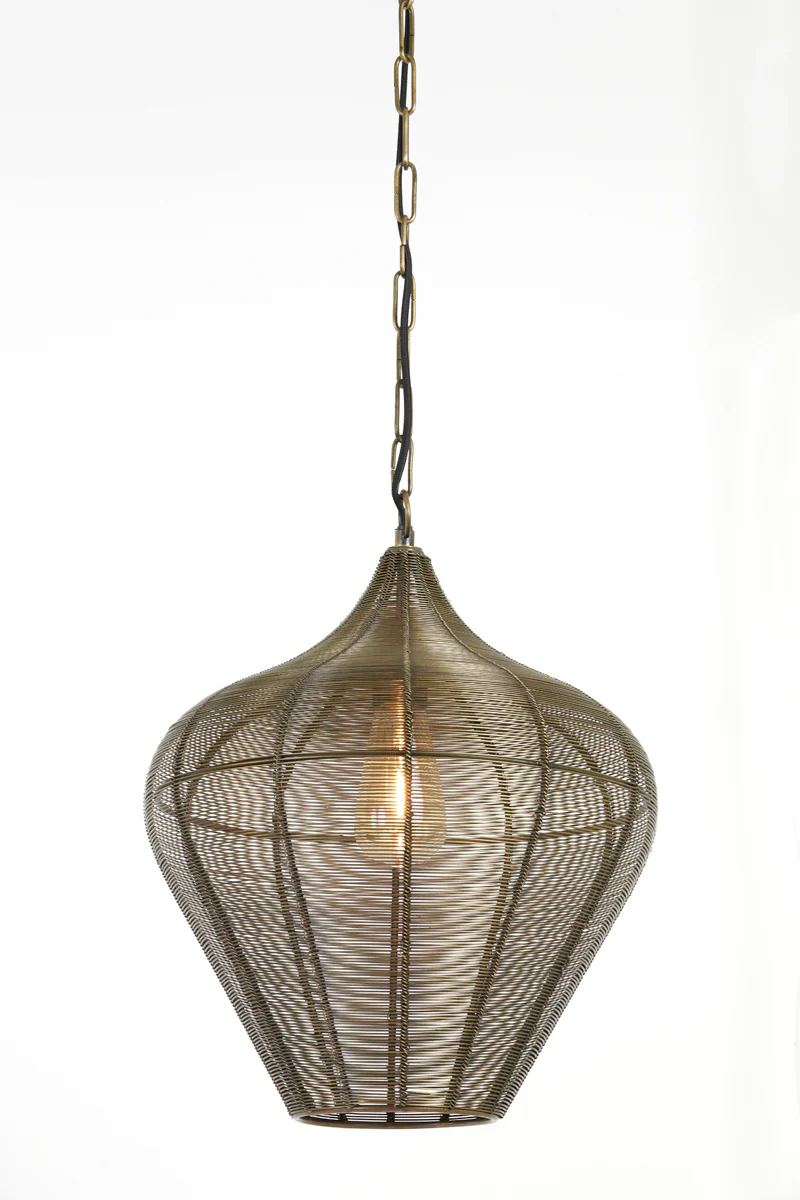 Hanging lamp 36x40 cm ALVARO antique bronze - Image 2