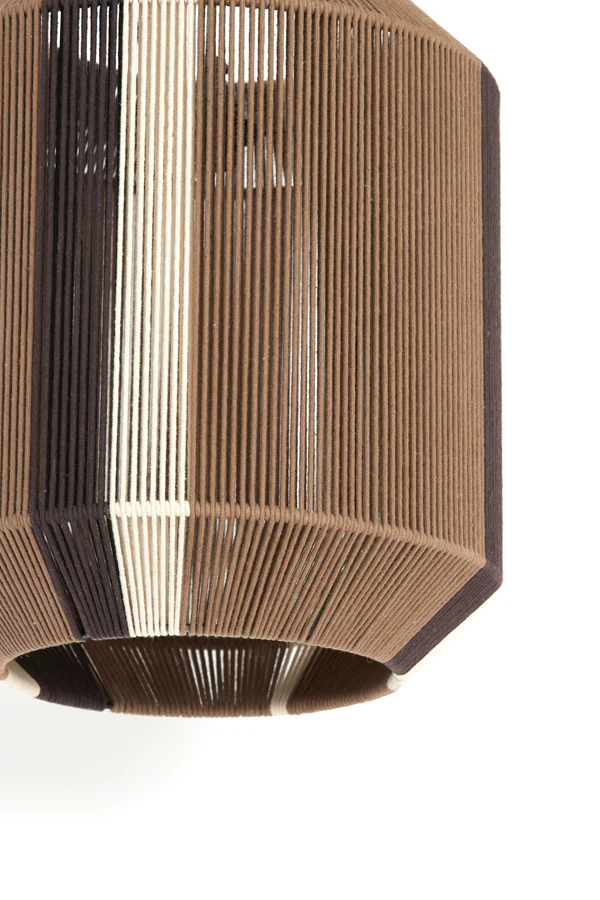 Hanging lamp 36x43 cm KOZANA brown+cream+dark brown - Image 3