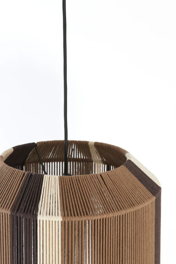 Hanging lamp 36x43 cm KOZANA brown+cream+dark brown - Image 4