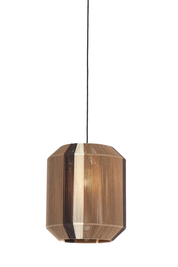 Hanging lamp 36x43 cm KOZANA brown+cream+dark brown - Image 6