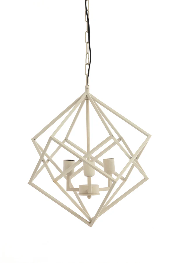 Hanging lamp 3L 46x56 cm DRIZELLA cream