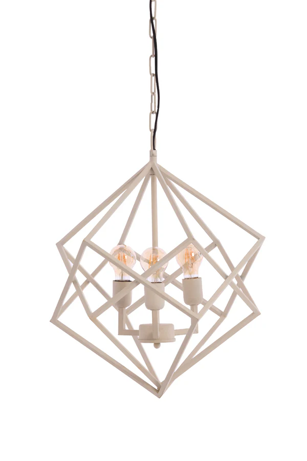 Hanging lamp 3L 46x56 cm DRIZELLA cream - Image 7