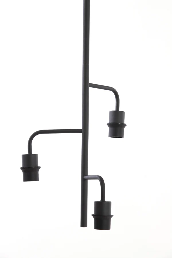 Hanging lamp 3L 48x25 cm EDISA matt black - Image 5