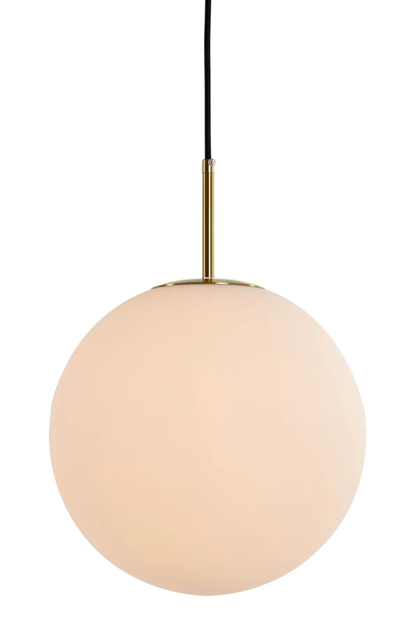 Hanging lamp 40 cm MEDINA antique bronze+glass matt white - Image 3