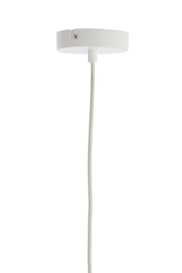 Hanging lamp 40x26 cm TIFFANY raffia natural+cream - Image 2