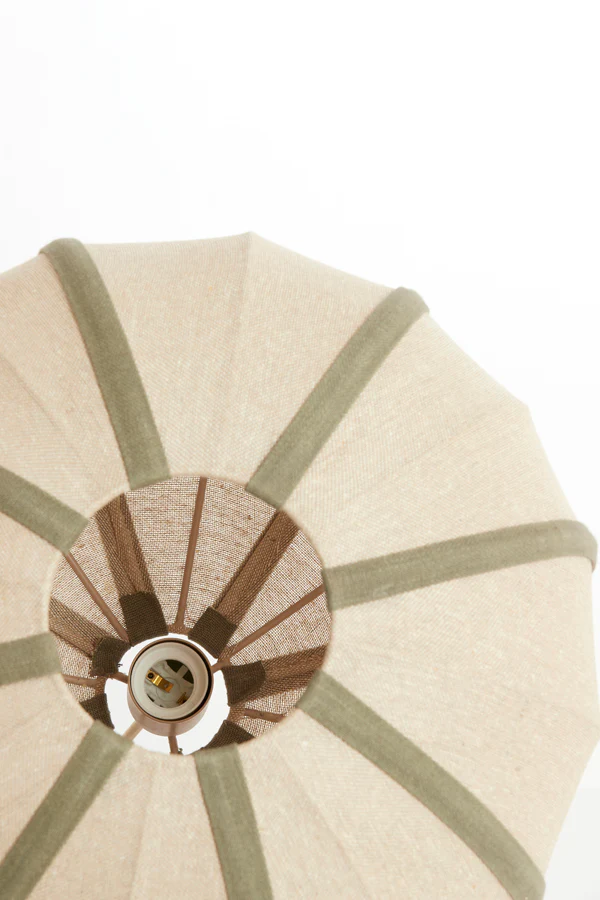 Hanging lamp 40x30 cm ESMIRIA natural+olive green - Image 7