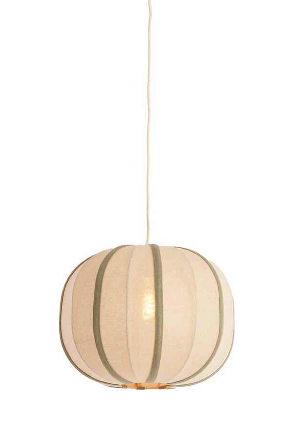 Hanging lamp 40x30 cm ESMIRIA natural+olive green - Image 8