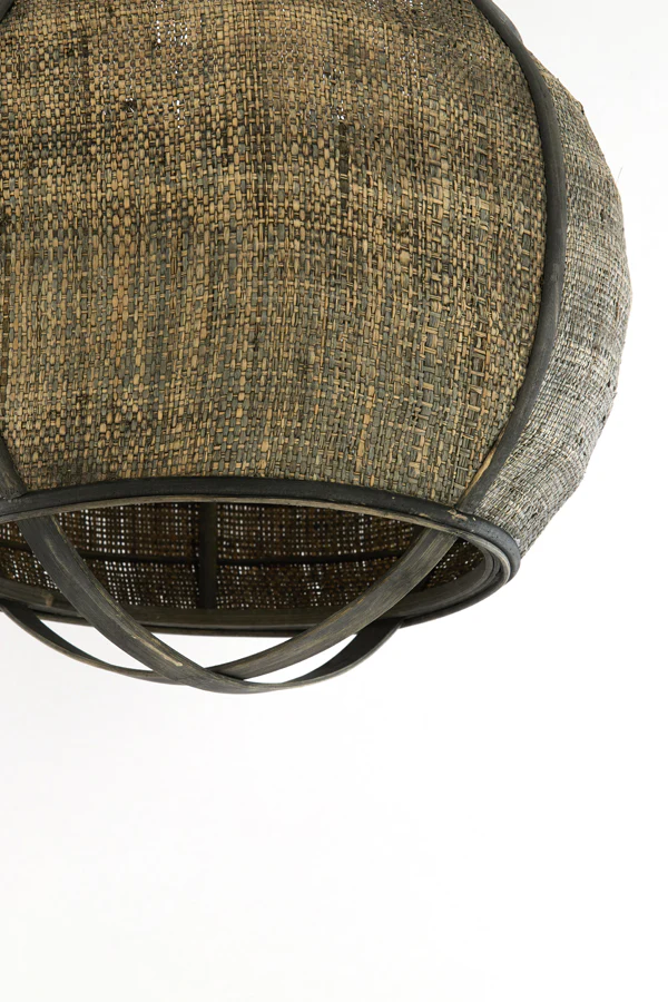 Hanging lamp 41x39 cm BOZONA rattan brown-grey - Image 5