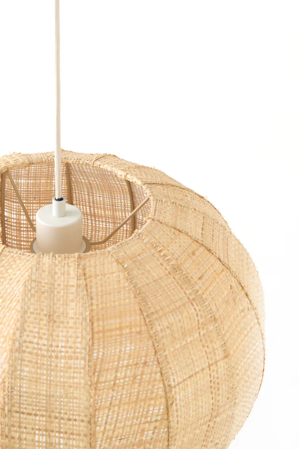 Hanging lamp 42x27 cm RAFAELLA raffia natural - Image 4