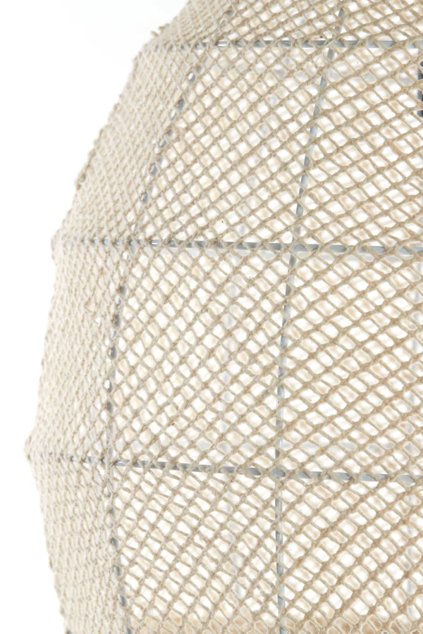 Hanging lamp 42x42 cm MAKASSAR silk cream - Image 4