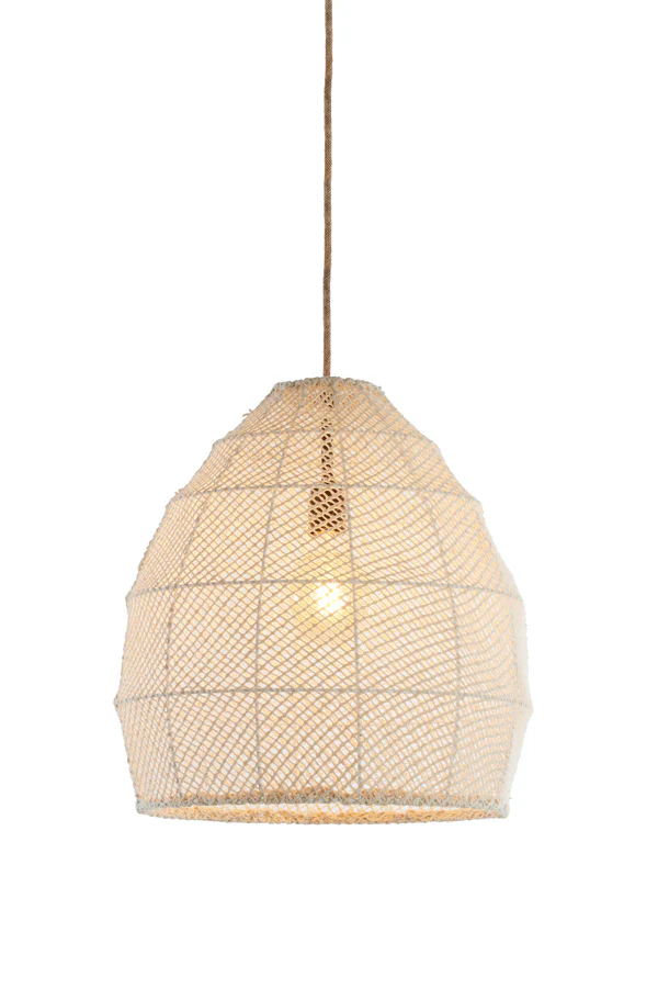Hanging lamp 42x42 cm MAKASSAR silk cream - Image 7