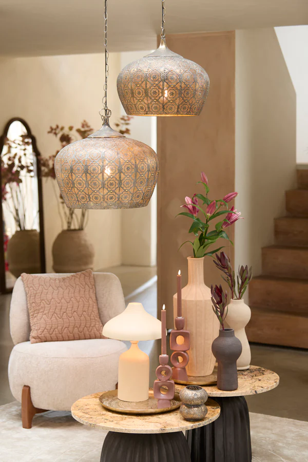 Hanging lamp 43,5x40,5 cm EMINE brown gold - Image 10