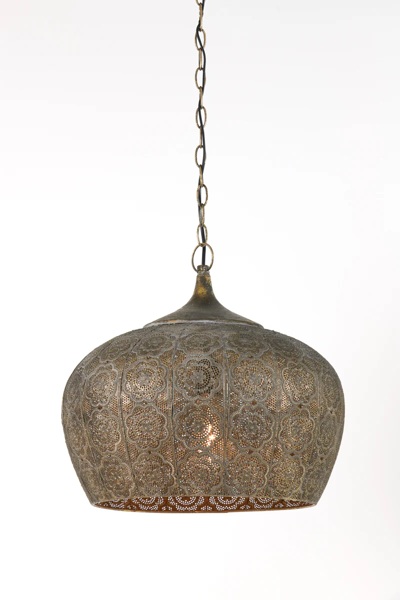 Hanging lamp 43,5x40,5 cm EMINE brown gold - Image 2