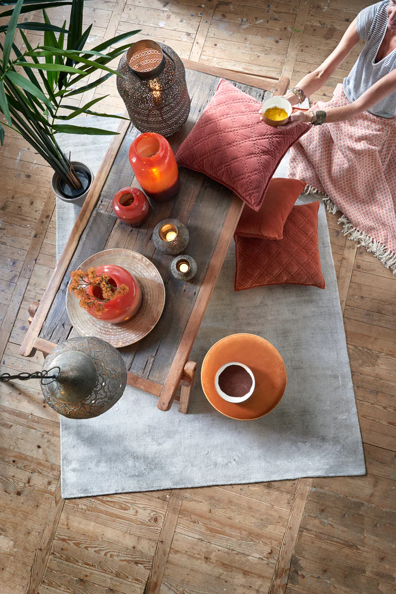 Hanging lamp 43,5x40,5 cm EMINE brown gold - Image 3