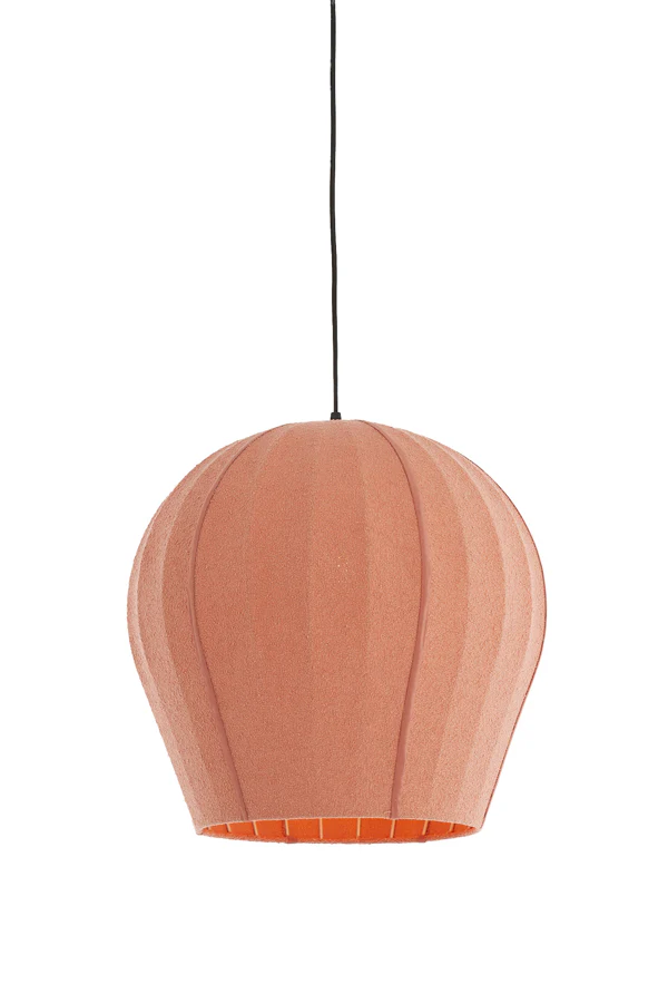 Hanging lamp 44x42 cm ZAGORI bouclé coral - Image 6
