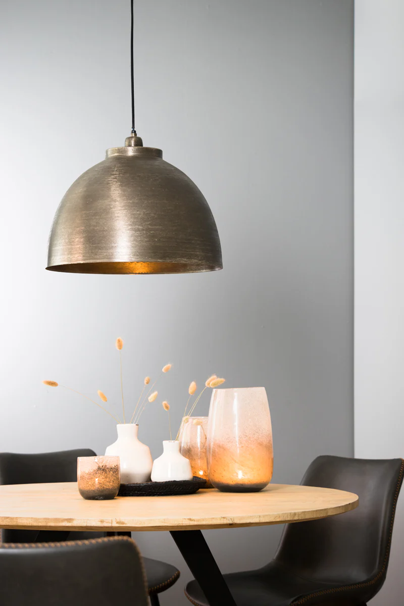 Hanging lamp 45x32 cm KYLIE dark raw nickel - Image 3