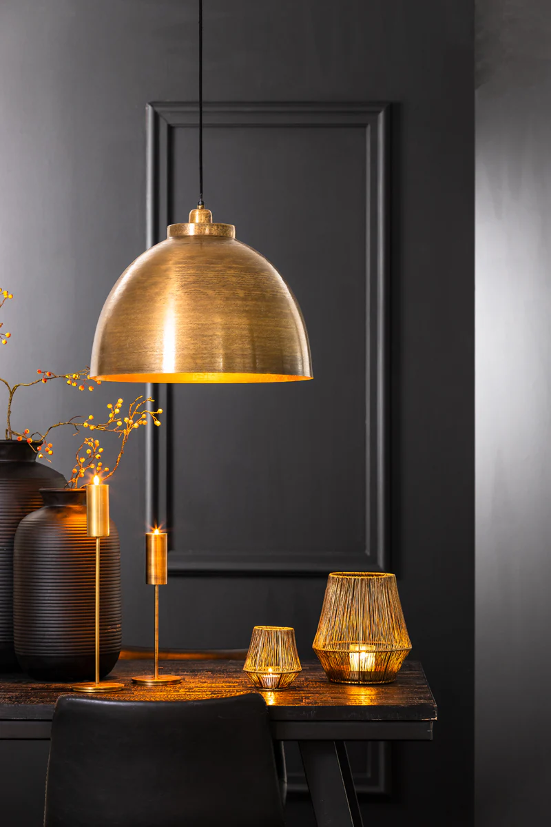 Hanging lamp 45x32 cm KYLIE raw old bronze - Image 4