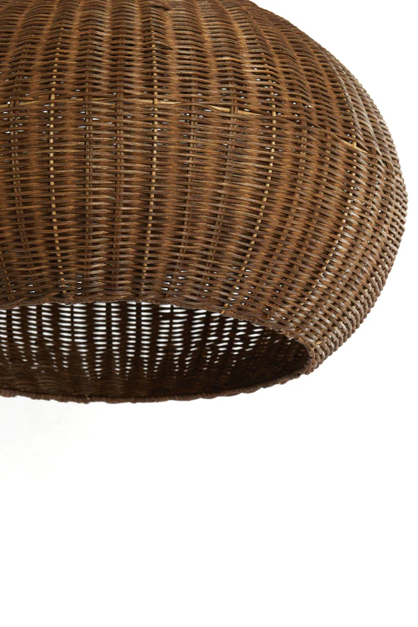 Hanging lamp 45x32 cm MELZOR rattan dark brown - Image 5