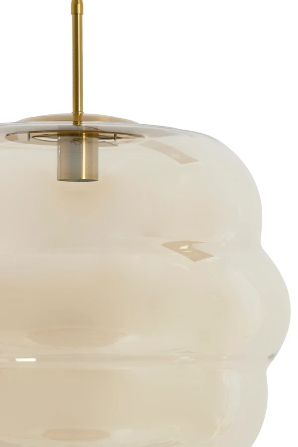 Hanging lamp 45x48 cm MISTY glass amber+gold - Image 5