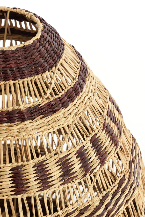 Hanging lamp 47x46 cm SOLUNA seagrass natural+brown - Image 3