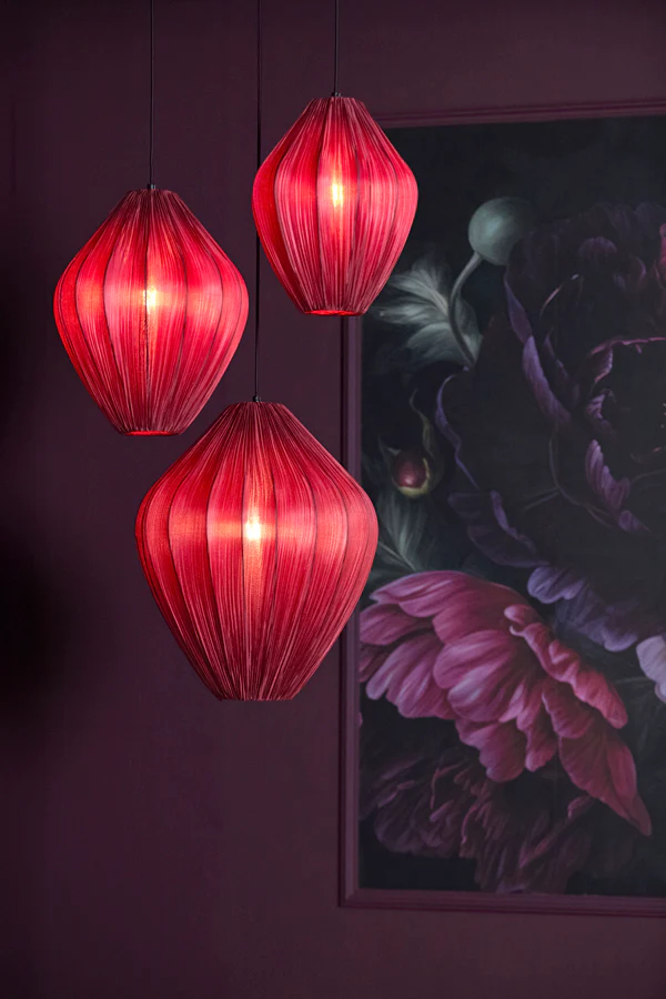 Hanging lamp 47x55 cm VERITA burgundy - Image 7