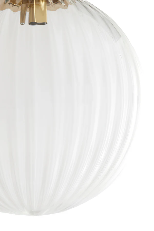 Hanging lamp 48 cm MAGDALA glass clear+gold - Image 4