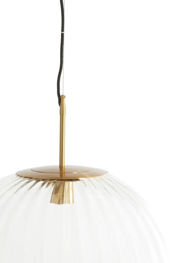 Hanging lamp 48 cm MAGDALA glass clear+gold - Image 6