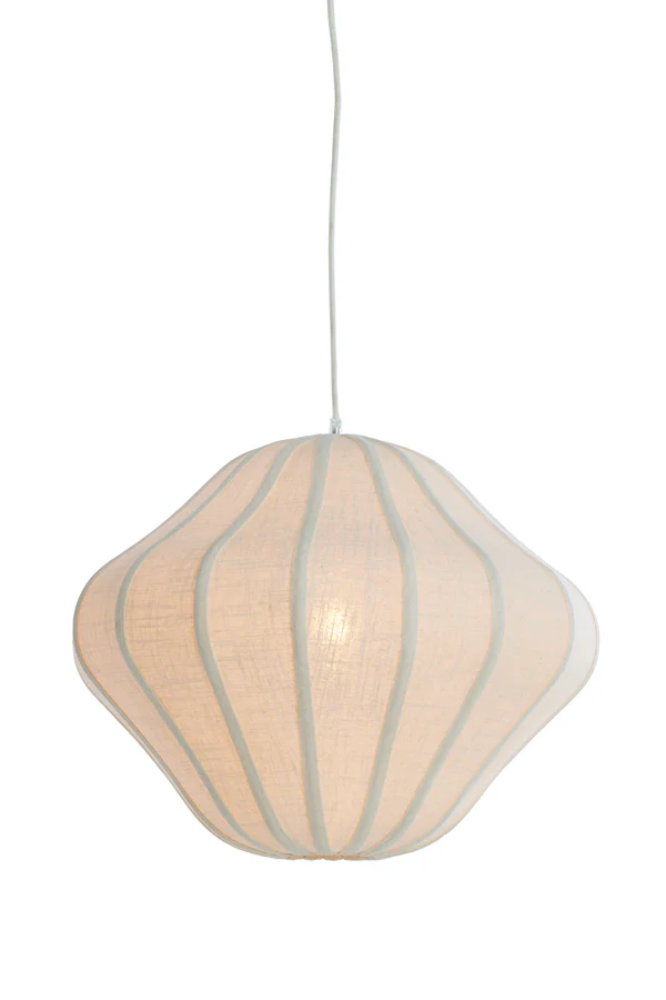 Hanging lamp 50x40 cm SUKAU linen cream - Image 6