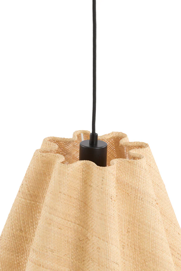 Hanging lamp 50x45 cm BEZAHA raffia natural - Image 4