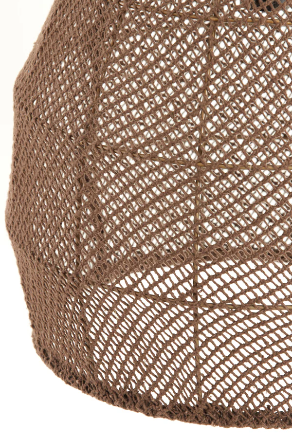 Hanging lamp 50x50 cm MAKASSAR silk chocolate brown - Image 3