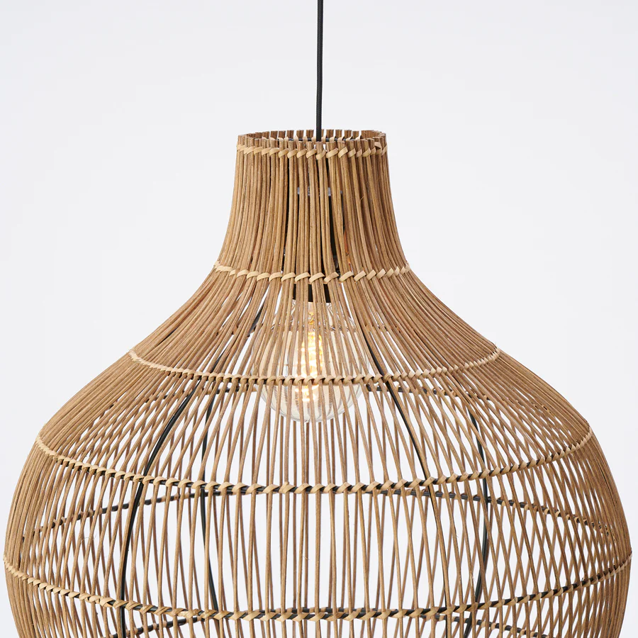 Hanging lamp 50x51,5 cm PACINO rattan dark brown - Image 6