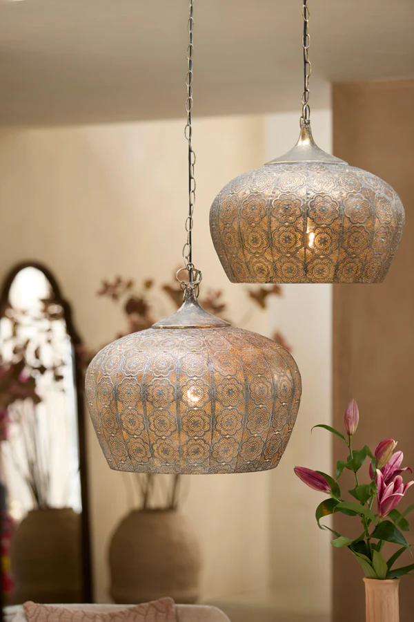 Hanging lamp 51,5x46 cm EMINE brown gold - Image 9