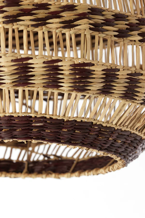 Hanging lamp 56x55 cm SOLUNA seagrass natural+brown - Image 4