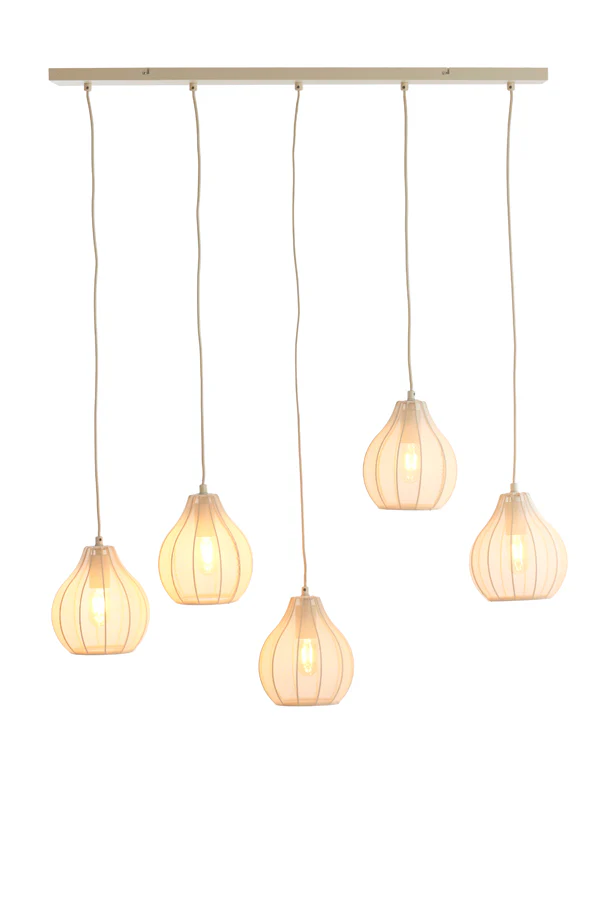 Hanging lamp 5L 100x15x21,5 cm ELATI sand - Image 8