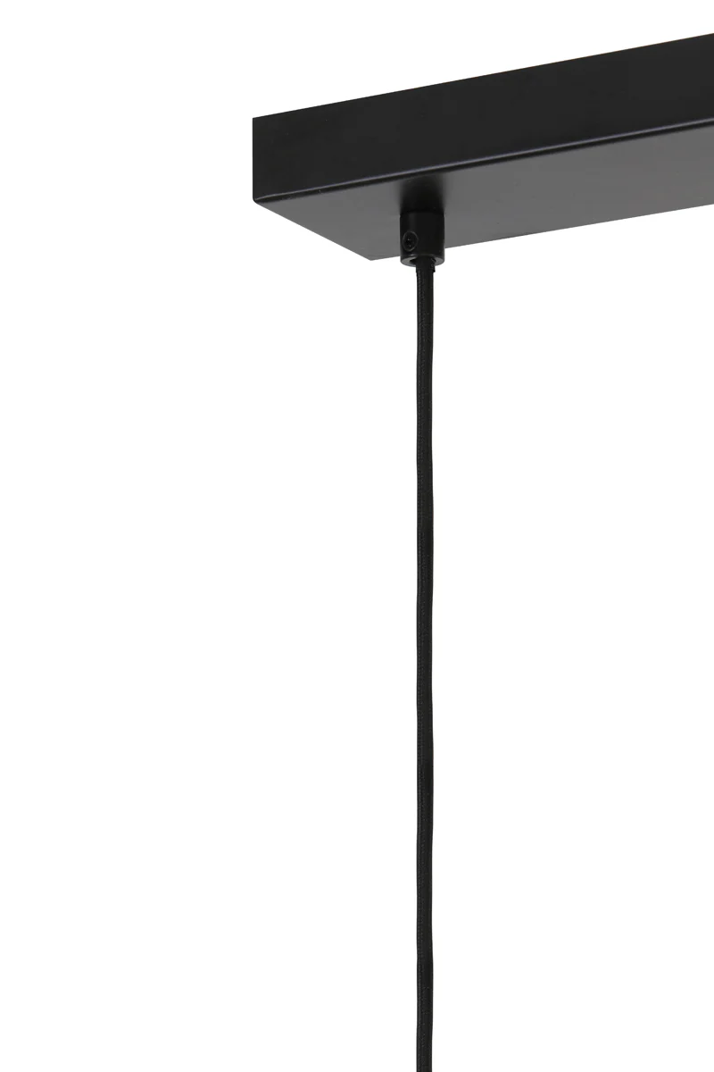 Hanging lamp 5L 110x22x32 cm LEKAR ant. bronze+smoked glass - Image 4