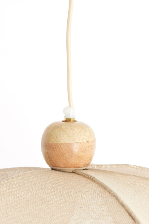 Hanging lamp 60x30 cm LAVRIRIA natural+wood - Image 3