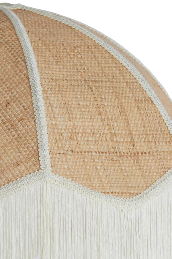 Hanging lamp 60x41 cm MALACIA raffia natural+cream - Image 4