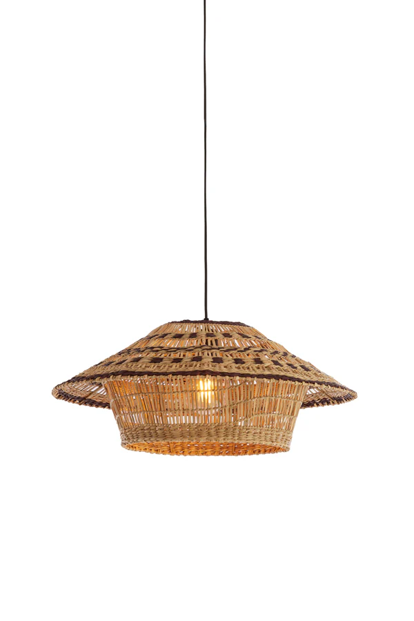 Hanging lamp 64x26 cm OWANA seagrass natural+brown - Image 6