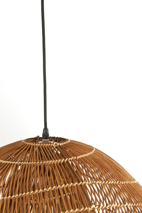 Hanging lamp 65x64x30,5 cm JANZUR rattan dark brown - Image 4