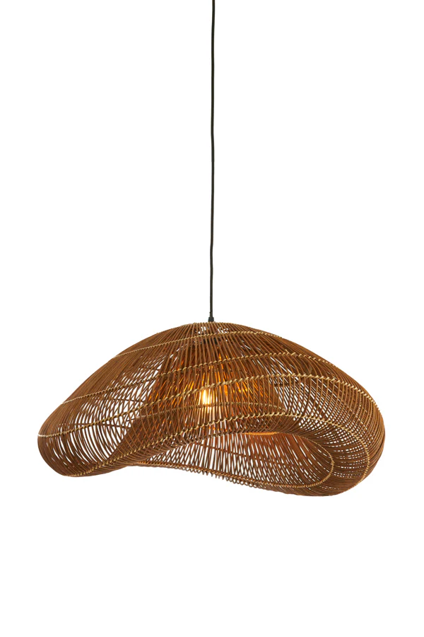 Hanging lamp 65x64x30,5 cm JANZUR rattan dark brown - Image 7
