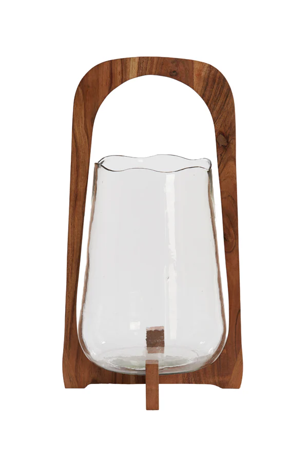 Hurricane 26x48 cm ANOSY glass clear+wood natural