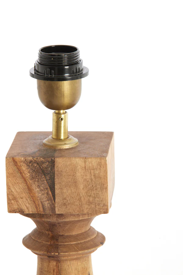 Lamp base 10x10x47 cm CUMANI wood weather barn - Image 5