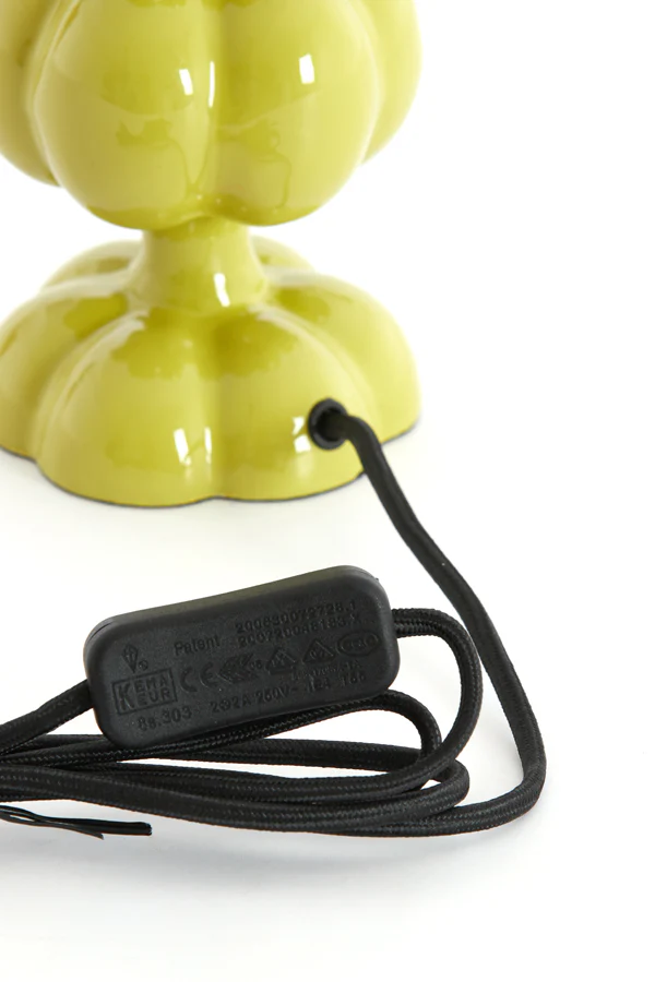 Lamp base 10x20 cm CALDAS shiny light green - Image 2