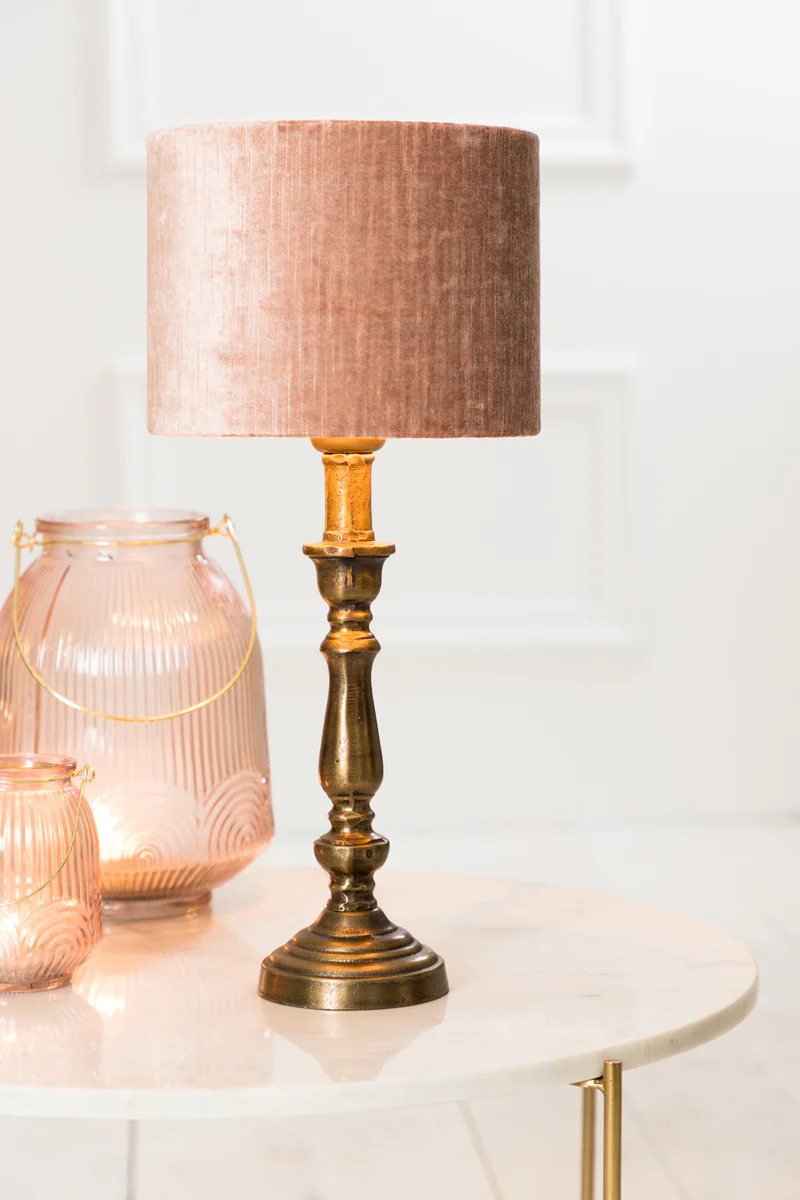 Lamp base 10x29 cm HELGA raw antique bronze - Image 4