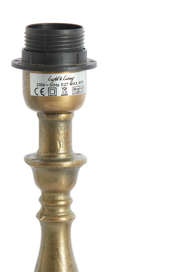 Lamp base 10x29 cm HELGA raw antique bronze - Image 5