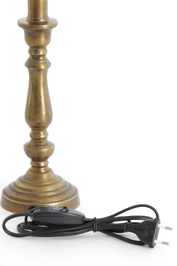 Lamp base 10x29 cm HELGA raw antique bronze - Image 9