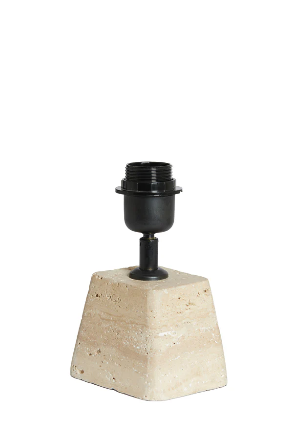 Lamp base 11x9x19 cm KARDAN travertine sand - Image 2