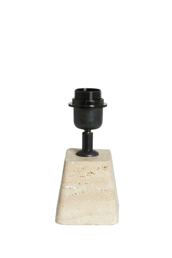 Lamp base 11x9x19 cm KARDAN travertine sand - Image 3