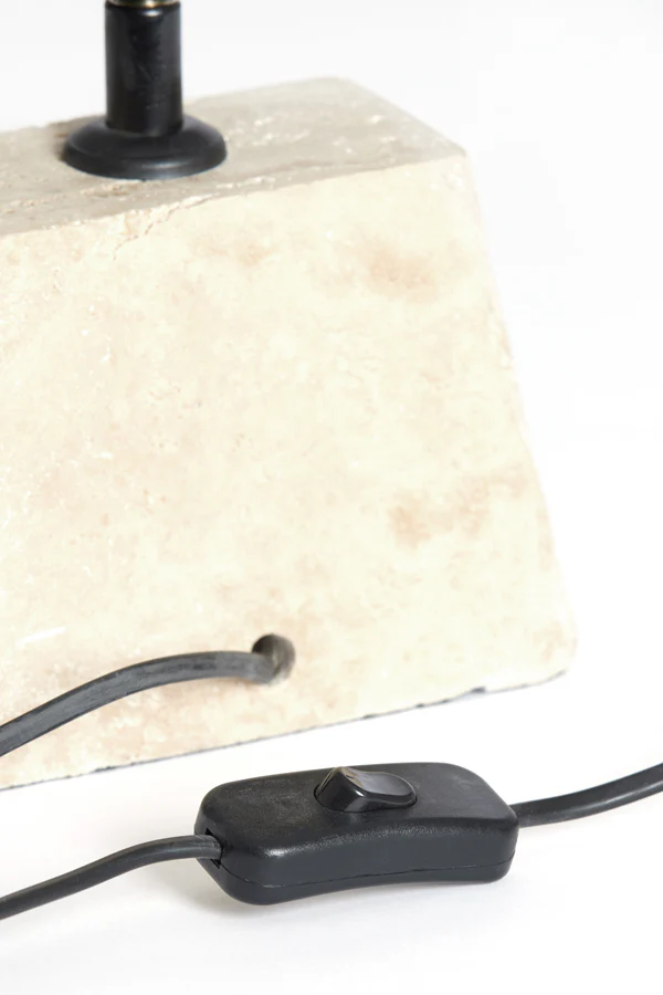 Lamp base 11x9x19 cm KARDAN travertine sand - Image 4